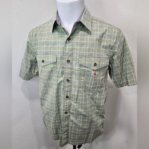 Carhartt Rugged Flex men's button short-sleeve medium